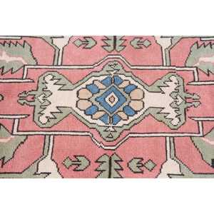 Tapis turc surdimensionné 6,8x10,5 pieds, tapis en laine bleu vintage uni - Product Image 5