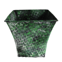Grosir kustom lembar galvanis pemegang Pot bunga taman aksesoris berkebun Rumah Pot tanaman berdiri