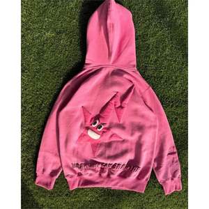 เสื้อฮู้ดแบบสวมศีรษะของผู้ชายเสื้อซักกรดไซส์พิเศษงานปักเย็บปะแบบวินเทจใช้ได้ทั้งชายและ450gsm สั่งได้ - Product Image 4