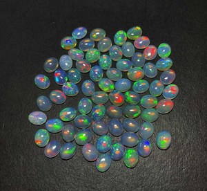 Haute qualité IGI certifié 7 pièces 10 Carats opale éthiopienne naturel Multi feu 8*10mm ovale Cabochon améthyste perle pierres précieuses en vrac - Product Image 3
