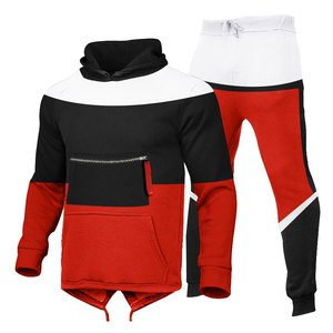 Survêtement deux pièces décontracté personnalisé unisexe Vintage motif solide ensemble de survêtements respirants pour hommes pour l'hiver - Product Image 6