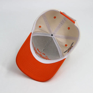 Factory Custom Men's Striped Baseball Cap Sporty Cotton Fabric Color Contrast with 3D Embroidery Logo Wholesale Made in Pakistan - Product Image 5