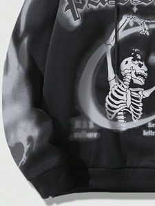 Sweat à capuche personnalisé imprimé pour hommes fermeture éclair complète en tissu respirant et confortable polaire de coton/polyester - Product Image 4