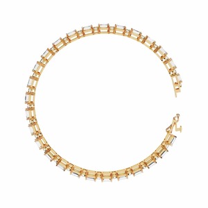 IGI Certified Round & Emerald Cut Lab Grown Diamond Tennis Bracelet in 9K Yellow / White / Rose Gold - Product Image 4