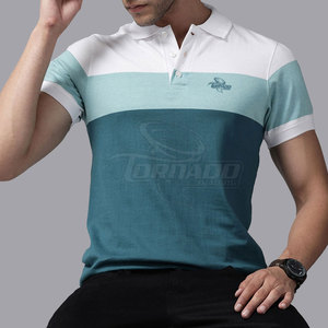 เสื้อยืดแขนสั้นทรงเข้ารูปสำหรับผู้ชาย ปักลาย ระบายอากาศ แห้งเร็ว ผ้าฝ้ายผสมโพลีเอสเตอร์ ผ้าถัก สวมใส่สบายๆ - Product Image 4