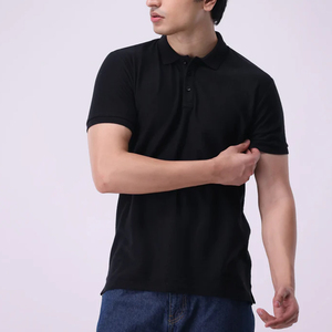 Camisetas Polo de Color Negro Sólido, la Mejor Calidad a Precio Económico, 100% Algodón, Camisa para Hombre, Unisex, Nueva Moda, Camiseta Polo Unisex Estampada - Product Image 3