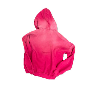 Sweat à capuche homme en coton lourd vintage 380 GSM surdimensionné délavé à l'acide sans ficelle brodé solides techniques pour l'hiver - Product Image 3