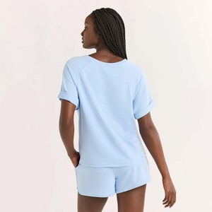 Comfortable <b>Women</b> <b>T</b>-<b>Shirt</b> <b>Short</b> <b>Set</b> High-Quality Fabric Perfect for Casual Wear <b>and</b> Sportswear Cotton <b>T</b> <b>Shirts</b> <b>and</b> <b>Shorts</b> <b>Sets</b> - Product Image 4