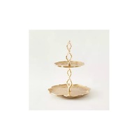 Soporte para Pastel de Metal con Acabado Dorado, Diseño Personalizado, Hecho a Mano, Decorativo, Moderno, Ecológico, con Certificación CE, Recién Llegado
