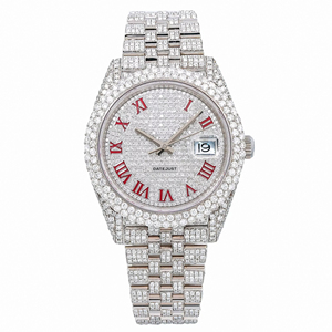 Reloj de Lujo con Diamantes Moissanite VVS, Estilo Hip Hop, de Acero Inoxidable con Esfera de Cristal, Edición Limitada Personalizada - Product Image 2