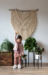 Nouvelles décorations murales en macramé faites à la main, prix de gros, tentures murales décoratives, tentures murales en macramé de coton tissé à la main - Product Image 2