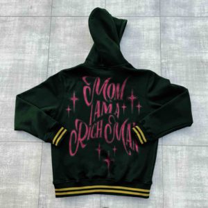 เสื้อสเวตเตอร์สวมหัวผ้าฝ้ายมีฮู้ดโอเวอร์ไซส์ผู้ชาย, เสื้อกันหนาวสวมหัวเปิดไหล่ตกเสื้อฮู้ดปรับแต่งสีได้ปัก - Product Image 2
