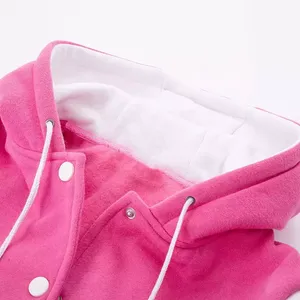 Veste universitaire en molleton imperméable unie personnalisée pour le baseball féminin avec poche Nouvelle arrivée Bouton Nouvelle mode - Product Image 4