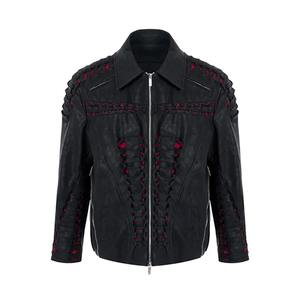 Chaqueta de Motocicleta para Hombre, Invierno, Piel de Vaca, Lona Impermeable, Estilo Urbano, Ecológica, Personalizable - Product Image 1