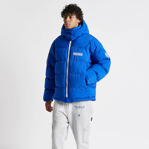 Custom Winter High Quality Canvas Collarless Puffer Jacket for <b>Men</b> and Women - Product Image 4