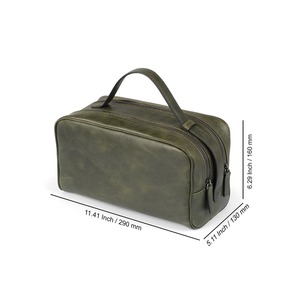 Neceser de maquillaje portátil para hombre personalizado, neceser de polipiel de PVC grabado con láser y logotipo de la empresa, con el logotipo de la marca del artículo - Product Image 4