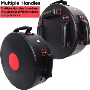 Escudo llamativo redondo círculo resistente negro + rojo de alta calidad personalizado - Product Image 5