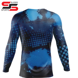 Venta al por mayor Diseña tu propia camisa personalizada de compresión para fitness personalizada impresa Rash Guard manga larga - Product Image 2