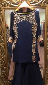 Indian & Pakistani Embroidery on Kurta & Lehenga Dress with Embellished Crystal Glass Beads,resham Work for Party-wear/Wedding - Product Image 2