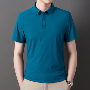 Camiseta Polo de Manga Corta Transpirable de Secado Rápido de Seda de Hielo para Hombre, Camiseta Personalizada de Nuevo Estilo con Cuello Camisero, Color Sólido, 100% Algodón - Product Image 3