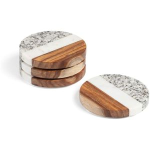 Nouvel ensemble de sous-verres en marbre avec un design attrayant, idéal pour les maisons élégantes et les idées de décoration intérieure haut de gamme - Product Image 1
