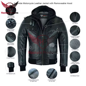 Meilleur fabricant vendeur offrant une longue veste en cuir d'hiver décontractée pour hommes Fourniture en gros de qualité supérieure - Product Image 6