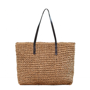 Bolsa de paja de alta calidad, suave, ligera y cómoda, reutilizable y ecológica, duradera, con diseño de tamaño personalizado y logotipo - Product Image 2