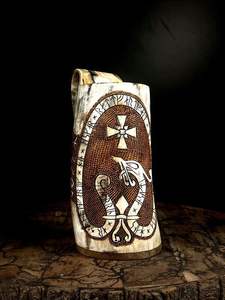 Fabriqué à la main personnalisé naturel Viking Sculpture tasse corne à boire pour la maison hôtel ou restaurant utilisation - Product Image 2