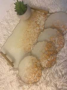 OPTIMIIZING Handmade Resin Epoxy Serving <b>Tray</b> One-of-a-Kind Kitchen Essentials for Home Restaurant Hotel Decorative Serving - Product Image 3