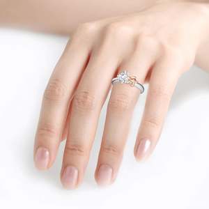 Bague de mode Jeulia Hug Me en argent sterling à coupe ronde avec motif chien ballon - Product Image 4