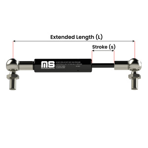 LS14BJ-450-1023-F1 1023 mm Compression Gaz Strut Lift Type Gaz Shock pour Aéroport Pliant Cannopy 450 mm Course ISO Certifié - Product Image 3