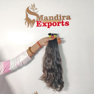 Extensiones de cabello humano indio sedoso negro virgen alineado con cutícula 100% cabello humano libre de procesamiento químico a granel Natural - Product Image 2