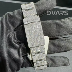 Reloj Mecánico Unisex Hecho a Mano con Diamante Moissanite VVS, Oro Amarillo, Movimiento ETA, Cristal, Resistente al Agua 3BAR - Personalizable - Product Image 4