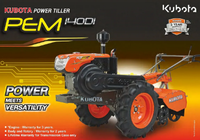 Motocultor Kubota de Gasolina y Diésel de Buena Calidad, Modelo PEM 140DI, a Precio de Mayoreo