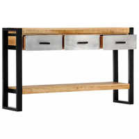 Meubles industriels de style moderne, table console en bois massif à 3 tiroirs, meubles pour la maison, table console pour le salon, le couloir