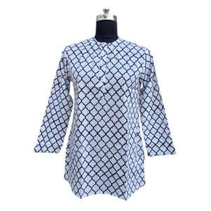 <b>Kurti</b> Premium High Quality Cotton Short Kurta Floral Print Regular Used <b>Women</b> Wear - Product Image 3