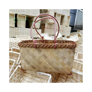 Handmade Round Bamboo <b>Basket</b> High Quality Bamboo <b>Gift</b> <b>Basket</b> for Business <b>Gift</b> and Decorating Holiday at Good Price - Product Image 5