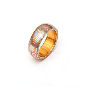 Caja de Anillo de Boda Cuadrada Clásica Hecha a Mano con Mokume Gane, Personalizada, el Regalo Perfecto para Papá, Esposo, Novio, Unisex, Compatible con OEM - Product Image 4