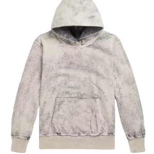 100% coton Tech polaire pull lavage à l'acide sweats à capuche sweat kangourou poche Hip Hop à manches longues cravate teinture hommes sweats à capuche chandails - Product Image 1