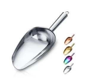 พลั่วตักน้ำแข็งสแตนเลสสำหรับตักน้ำแข็งและรับของที่ตักน้ำแข็งทนทานออกแบบโลโก้ได้ตามที่ต้องการ - Product Image 5