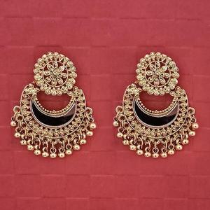 Jeweljunk ต่างหูระย้ากระจกชุบทอง1314750 - Product Image 1