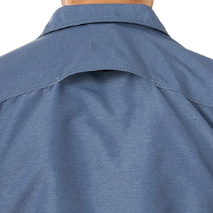 Top vente personnalisé Vintage Indigo hommes mélange matériel chemise utilitaire Indigo chemise boutonnée décontracté léger chemise - Product Image 5