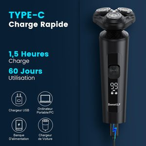 Afeitadora Eléctrica Recargable USB para Hombre, Mini Afeitadora Eléctrica Húmeda y Seca con Pantalla LED y Bloqueo de Viaje, Resistente al Agua IPX7 - Product Image 5