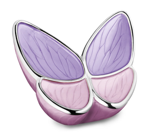 Urna de cremación de lavanda mariposa esperanza alas medianas adulto Fuego Azul latón estilo americano funerario humano Ashe - Product Image 1