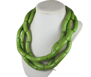 Handmade Lightweight Resin Beads <b>Necklace</b> Colorful Vintage Statement Jewelry Link Chain for Women's Wedding Occasions Daily Use - Product Image 1