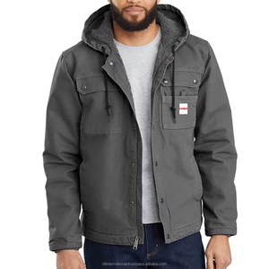 Men’s Heavyweight Duck Canvas Utility <b>Work</b> Jacket Sherpa <b>Fleece</b> Lined Relaxed Fit Winter Coat - Product Image 4