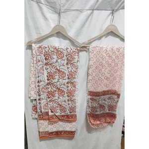 Ensemble de costume pour femme en coton imprimé à la main avec dupatta en mousseline - Product Image 1
