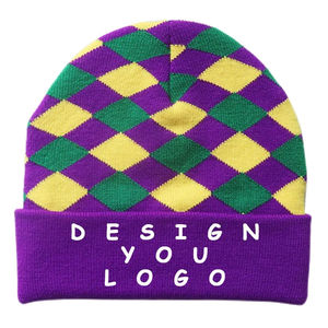 Venta al por mayor de gorros de invierno de punto Slouchy Skull Caps Warm Casual Mens Womens Custom OEM Fashion Headwear - Product Image 1