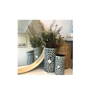 Round Shape 100% Bone Inlay Flowers Vase Luxury Design High Grade for Home and Garden Bone and <b>Mop</b> Flower Vase Customized Size - Product Image 3