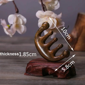 Peine de Masaje Portátil de Sándalo Verde Natural para Raspado de Meridianos, Mango de Madera Pulida, IBS, Moderno, para Hogar, Salón y Viajes - Product Image 2